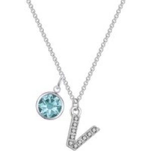 Pave Preliminary V Necklace with Birthstone Allure Created with Zircondia® Crystals