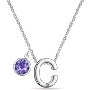 Preliminary C Necklace with Birthstone Appeal Created with Zircondia® Crystals