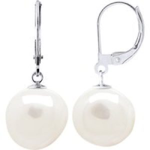 Ateliers Saint Germain Womens Earrings White Gold – Real Cultured Freshwater Pearls Baroque 12-13 mm – One Size