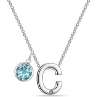 Preliminary C Necklace with Birthstone Attraction Created with Zircondia® Crystals - Image 2