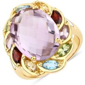 Rafaela Donata Womens Khushi Female Sterling Silver Ring – Gold – Size N