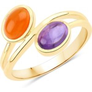 Rafaela Donata Womens Khushi Female Sterling Silver Ring – Gold – Size N