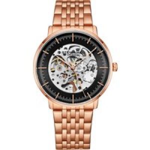 Stührling Mens The Eternal Spectrum Automatic Skeleton 42mm – Black – One Size