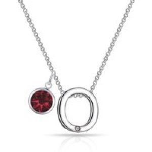 Preliminary O Necklace with Birthstone Appeal Created with Zircondia® Crystals