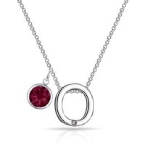Preliminary O Necklace with Birthstone Appeal Created with Zircondia® Crystals