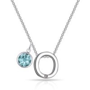 Preliminary O Necklace with Birthstone Attraction Created with Zircondia® Crystals