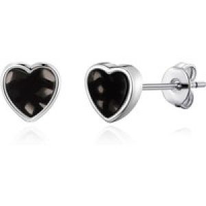 Black Onyx Center Stud Earrings