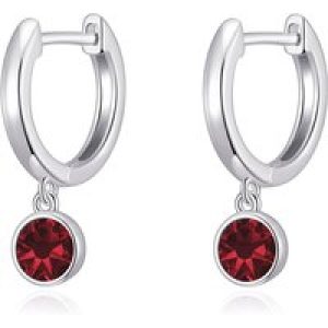 Darkish Purple Crystal Hoop Earrings Created with Zircondia® Crystals