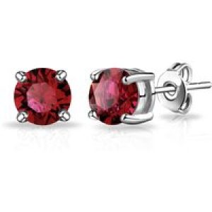 Darkish Crimson Stud Earrings Created with Zircondia® Crystals