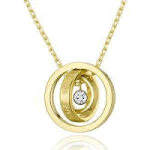 Gold Plated All the time My Mom Quote Necklace Created with Zircondia® Crystals