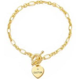 Gold Plated Sister Appeal Bracelet Created with Zircondia® Crystals