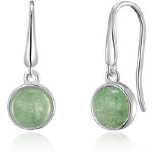 Inexperienced Aventurine Drop Earrings