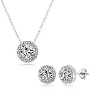 Halo Set Created with Zircondia® Crystals