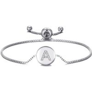 Preliminary Friendship Bracelet Letter A Created with Zircondia® Crystals