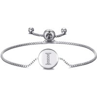 Preliminary Friendship Bracelet Letter I Created with Zircondia® Crystals - Image 2