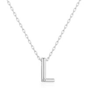 Preliminary Necklace Letter L Created with Zircondia® Crystals