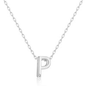 Preliminary Necklace Letter P Created with Zircondia® Crystals
