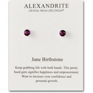 June (Alexandrite) Birthstone Earrings Created with Zircondia® Crystals