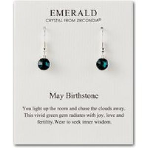 Might Birthstone Drop Earrings Created with Emerald Zircondia® Crystals
