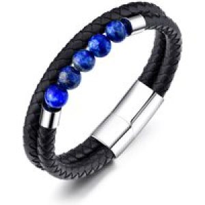 Males’s Lapis Authentic Leather-based Bracelet