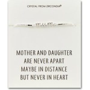 Mom and Daughter Quote Bracelet Created with Zircondia® Crystals