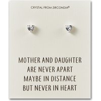 Mom and Daughter Quote Middle Earrings Created with Zircondia® Crystals - Image 2