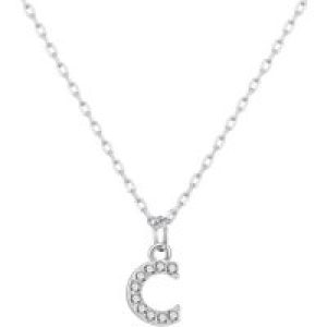 Pave Preliminary Necklace Letter C Created with Zircondia® Crystals
