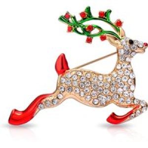 Reindeer Christmas Brooch