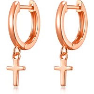 Rose Gold Plated Pass Allure Hoop Earrings
