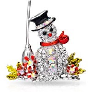 Snowman Christmas Brooch