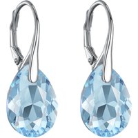 Sterling Silver Aquamarine Drop Earrings Created with Zircondia® Crystals - Image 2