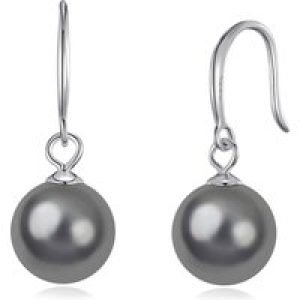 Sterling Silver Gray Pearl Drop Earrings