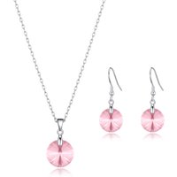 Sterling Silver Mild Rose Set Created with Zircondia® Crystals - Image 2