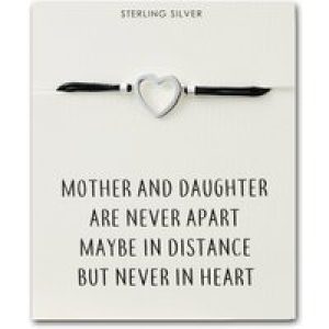 Sterling Silver Mom and Daughter Quote Center Bracelet