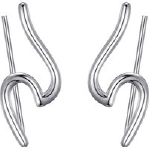 Sterling Silver Wave Climber Earrings