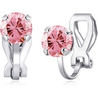 October (Tourmaline) Birthstone Clip On Earrings Created with Zircondia® Crystals - Image 2