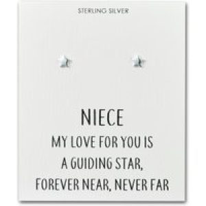 Sterling Silver Niece Quote Famous person Earrings