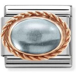 Nomination Rose Gold Blue Topaz Oval Allure