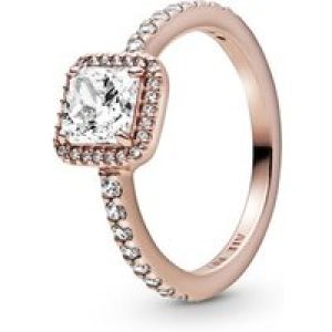 Pandora Sq. Rose Gold Sparkle Halo Ring – Ring Measurement 48