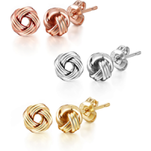 Set of Three Love Knot Earrings