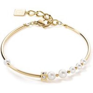 Coeur De Lion Yellow Gold Tone Pearl Gradient Bracelet 1102/30-1416