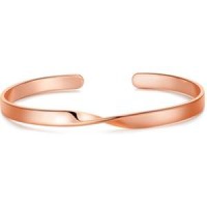 Rose Gold Plated Twist Cuff Bangle