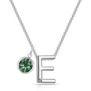 Preliminary E Necklace with Birthstone Allure Created with Zircondia® Crystals
