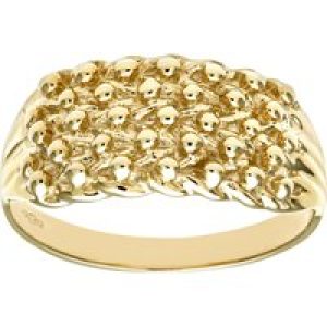 Diamant L’Eternel Womens 9ct Yellow Gold Ladies Keeper Ring – Size V