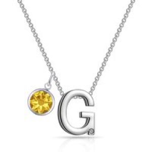 Preliminary G Necklace with Birthstone Allure Created with Zircondia® Crystals