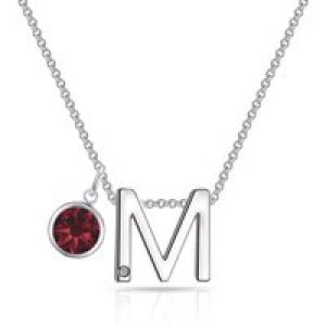 Preliminary M Necklace with Birthstone Allure Created with Zircondia® Crystals