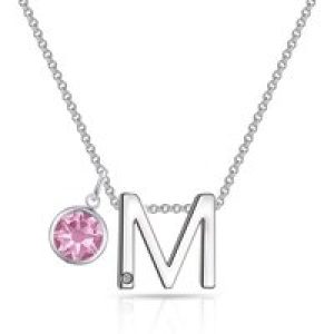 Preliminary M Necklace with Birthstone Appeal Created with Zircondia® Crystals