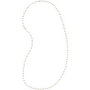 Ateliers Saint Germain Womens Necklace- Lengthy Necklace Actual Cultured Freshwater Pearls Semi Spherical 6-7 mm – White Silver – One Measurement