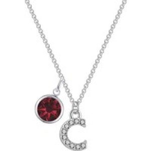 Pave Preliminary C Necklace with Birthstone Appeal Created with Zircondia® Crystals