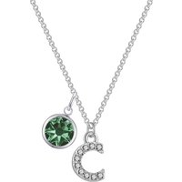 Pave Preliminary C Necklace with Birthstone Allure Created with Zircondia® Crystals - Image 2